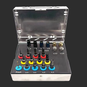 Kit de forets dentaires avec 21 unités, système de forets pour implants avec embouts, outils chirurgicaux dentaires noirs, outils de placement d'implants - Product Image 6