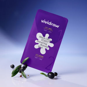 VIVIDRAW Mascarilla Facial Reparadora de Piel con PDRN de Oliva Negra Coreana, Mascarilla Desprendible Revitalizante para Mujeres, Caja de 5 Unidades - Product Image 1