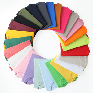 T-shirt en coton uni pour homme, manches courtes, col rond, coupe classique, vêtement décontracté, couleur unie, respirant, jersey tricoté - Product Image 1