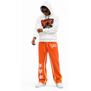 Streetwear Custom Winter Men 2-Piece Flared Sweatpants Jogger Full Sleeve Hooded Full-Length Hoodie <b>Tracksuit</b> <b>Y2k</b> Printed - Product Image 2
