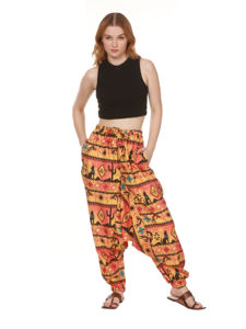 Femmes 100% Coton Harem Joggers Écologique Doux Respirant Lâche Toile Numérique Imprimé Confortable Pantalon Décontracté pour L'hiver - Product Image 2