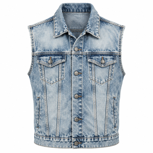Outer Wear with Pockets Heated & Anti-UV New Hot Selling Fashionable Casual Denim <b>Vest</b> for <b>Men</b> Winter - Product Image 1