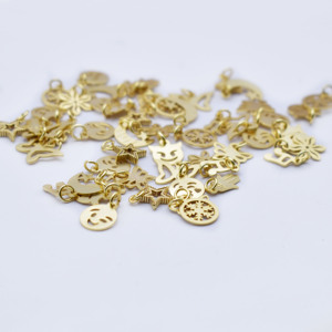 Colgante de Nota Musical Dorada, Amuleto Minimalista con Símbolo Musical para la Creación de Joyas, Collares y Pulseras - Product Image 4