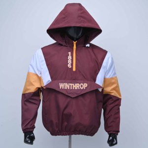 Premium Quality Custom <b>Men's</b> Hooded Windproof Quarter-Zip <b>Jacket</b> Color Blocking Casual Autumn Breathable Polyester <b>Mens</b> <b>Jacket</b> - Product Image 1