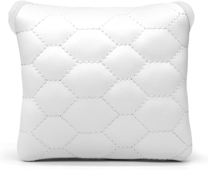 Funda para Putter de Golf SOSH4, Cuero PU Blanco, Diseño 3D Bordado 'Hole in One', Estilo Blade, Cierre Magnético, Portátil - Product Image 1