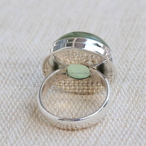 925 Sterling Silver <b>Ring</b>, Statement <b>Ring</b>, <b>Rings</b> for <b>Women</b>, Green Aventurine Gemstone <b>Ring</b>,<b>Promise</b> <b>Ring</b>,Everyday <b>Ring</b> - Product Image 2