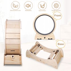 Rueda de ejercicio interior de madera natural de 37 pulgadas para gatos, cinta de correr deportiva para una vida más larga, pérdida de peso física - Product Image 5