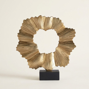 Escultura moderna abstracta de metal en espiral, dorada, de aluminio, decorativa, para el hogar de lujo, sala de estar, oficina, adorno de mesa. - Product Image 4