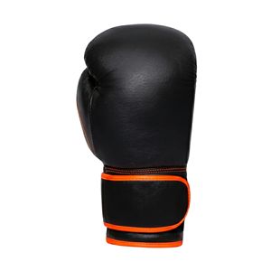 High Impact <b>Foam</b> <b>Padding</b> Black Orange Boxing Gloves Contrast Piping Leather Water Proof Protective Gear For Kickboxing - Product Image 3