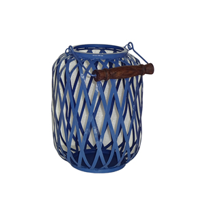 Lanterne à bougie en métal cuivre, forme cylindrique, motif floral géométrique découpé, poignée en fil métallique, décoration de centre de table - Product Image 4