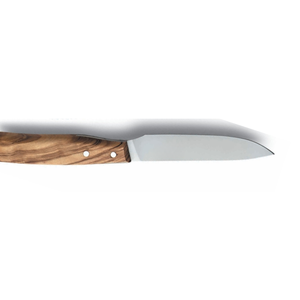 Cuchillos de Caza de Hoja Fija con Mango de Madera Marrón Natural y Hoja de Acero Plateado, Diseño Remachado con Agarre Suave para Campismo al Aire Libre - Product Image 3