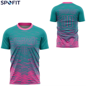 เสื้อฟุตบอลสั่งทำพิเศษ ระบายอากาศได้ดี แห้งเร็ว ผลิตจากโพลีเอสเตอร์ พิมพ์ลายแบบซับลิเมชั่นเต็มตัว พร้อมชื่อ เบอร์ และโลโก้ทีม - Product Image 4