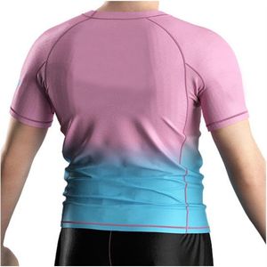 Rashguard MMA ajusté pour homme à manches courtes, dégradé de couleurs, séchage rapide, pour arts martiaux mixtes, Jiu Jitsu et grappling - Product Image 6