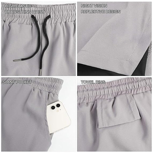 Pantalones Cortos de Hombre de Algodón, Cintura Alta, Tejido Elástico, Transpirables, Lavables, Talla Grande, Estilo Vintage - Product Image 4