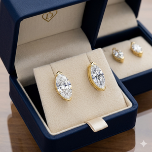 Women's <b>Cute</b> Water Drop Fashion Jewelry 925 Silver Custom HPHT CVD Solitaire Marquise Lab Grown Diamond Engagement Stud <b>Earrings</b> - Product Image 3