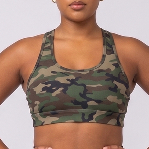 Women's Camo Racerback Sports Bra Yoga Workout Fitness Bra <b>Top</b> Athletic Wear Camouflage Racer-back <b>Top</b> Women - Product Image 3