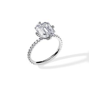 Bague en diamant cultivé en laboratoire certifié de haute qualité, or blanc, bijoux de fiançailles, disponible pour la vente en gros - Product Image 3