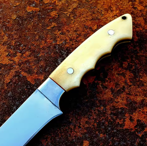Couteau à désosser artisanal écologique, finition polie, compatible lave-vaisselle, lame en acier carbone, manche en os, pour restaurant et viande - Product Image 5