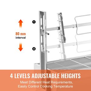 Asador Eléctrico de Acero Inoxidable de 46 Pulgadas con Motor de 52W para Asar Cerdos, Corderos y Cabras Enteros, con Capacidad para 132 Libras, Horno de Carbón para Asar - Product Image 5