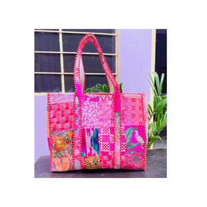 Handmade Eco Cotton Shoulder <b>Bag</b> Vibrant Block Print Design, Spacious, Durable, Perfect <b>Gift</b> for Women - Product Image 2