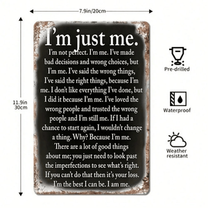 CIFbuy 8x12 Inch Vintage Rustic Aluminum Sign 20.3x30.5cm Home <b>Decor</b> Wooden <b>Wall</b> Sign for TikTok for Temu Pick up Service - Product Image 3