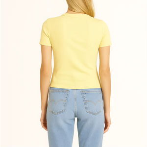 Camiseta Lisa de Verano para Mujer, Personalizada, al por Mayor, de Alta Calidad, 100% Algodón, de Secado Rápido, Transpirable, Estilo Urbano - Product Image 3