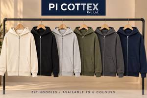 Sudadera con capucha de invierno para hombre, 100% algodón, de punto liso, con cremallera, bolsillos canguro, puños acanalados, transpirable, acabado premium, estilo urbano moderno - Product Image 6