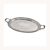 Plateau de service moderne en acier inoxydable écologique de qualité supérieure, fait à la main et personnalisé, avec un design élégant pour la cuisine à domicile