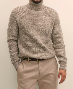 Unisex 100% Cotton <b>Turtleneck</b> Pullover Knitted <b>Sweater</b> Solid Color Formal Autumn Regular Fit Anti-Pilling Eco-Friendly - Product Image 4