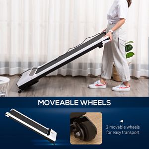 Tapis Roulant Domestico Bianco con Monitor LED, Telecomando, Pieghevole, per Jogging e Camminata, Peso Massimo Utente 120kg, Test Frequenza Cardiaca - Product Image 6