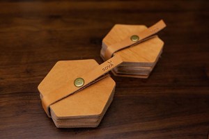 Sous-verres en cuir véritable sur mesure, forme personnalisée, en cuir de buffle de qualité supérieure, pour table, verres et mugs, fabricant LC-0065B - Product Image 2