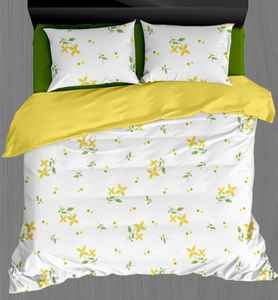Venti Modern Woven Soft Printed <b>Fitted</b> Bedsheet 4 PCS Set Fade Resistant Quality Flat <b>Sheet</b> 2 Pillow Cases - Product Image 2