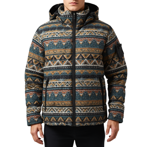 Men Tribal <b>Pattern</b> Puffer <b>Jacket</b> - Product Image 4