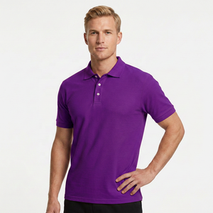 Men's <b>Orange</b> <b>Polo</b> Shirt Short Sleeve Classic Fit Solid Color Casual Wear - Product Image 6