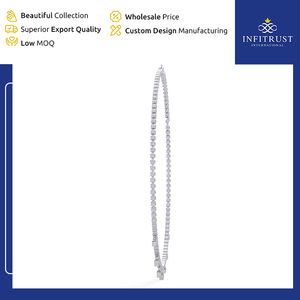 Collar con Colgante de Diamantes de Plata de Ley 925 Hecho a Mano y Personalizable con Certificación IGI, Claridad VVS Excelente, Superventas - Product Image 4