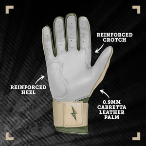 B2B High-Quality 100% Cabretta Leather <b>Baseball</b> Batting Gloves 0.9mm Custom Logo Snap Closure Professional Grade - Product Image 3
