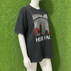 Camiseta Negra Extra Grande de Algodón para Hombre con Estampado de Su Rostro, Cuello Redondo, Manga Corta, Estilo Casual - Product Image 4