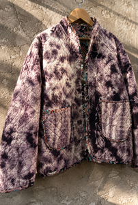 Chaqueta Acolchada Kantha Hecha a Mano Estilo Vintage para Mujer, Abrigo de Invierno de Algodón, Ropa Exterior Étnica Boho - Product Image 4
