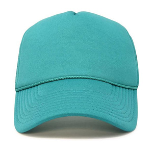 Custom Teal Mesh Trucker Hat 6-Panel Adjustable Unisex Casual <b>Cap</b> Front Logo Sublimation Transfer Print Breathable <b>Winter</b> Sporty - Product Image 6