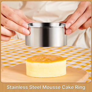 Rectangular Square Stainless Steel Pineapple Mousse Cake Ring <b>Set</b> - DIY Pastry & <b>Baking</b> Mold, Round Mousse Ring for <b>Baking</b> - Product Image 2