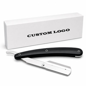 Navaja de Afeitar Profesional para Barbería, con Logotipo Personalizado, Navaja Recta de Acero Inoxidable, Herramienta de Afeitado - Product Image 2