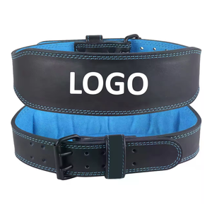 Cinturón de Levantamiento de Pesas Profesional Acolchado de Cuero, con Hebilla de Doble Punta, Soporte Lumbar para Hombres y Mujeres, para Sentadillas y Peso Muerto - Product Image 1