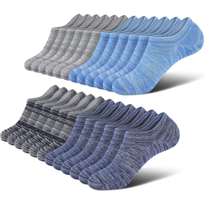 Calcetines Tobilleros Invisibles de Color Sólido, Transpirables, de Punto, con Spandex y Poliéster, Finos, Casuales de Verano para Adultos, en Gris, Negro, Blanco y Azul - Product Image 2