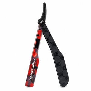 Navaja de Afeitar Recta Vintage Luminex Impex con Mango de Concha de Abulón y Acero al Carbono, Lista para Usar en Barberías y Salones - Product Image 4