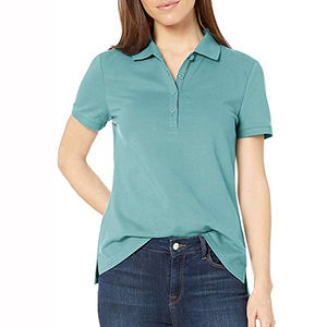 Camisas polo para mujer al por mayor, último diseño, logotipo personalizado bordado, estilo moderno y elegante para verano, camisa polo de manga corta para mujer - Product Image 4