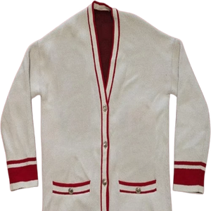 Customized Sorority Knit Varsity <b>Cardigan</b> <b>Sweater</b> Winter Embroidery Solid Pattern Unisex - Product Image 2
