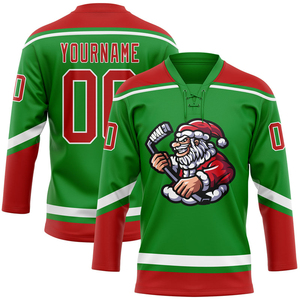 Maillot de hockey sur glace personnalisable pour homme, respirant, 100 % polyester, écologique, anti-plis, impression par sublimation, évacuation de l'humidité - Product Image 1