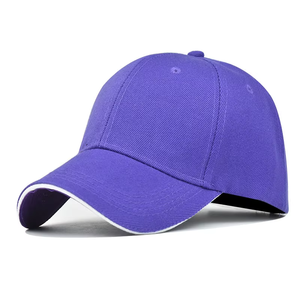 Wholesale Hot Sale Custom Logo Embroidery Print Blank <b>Plain</b> Curved Solid Gorras Sandwich Brim <b>Baseball</b> <b>Cap</b> for Men Women - Product Image 6