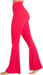 High Waisted <b>Flared</b> <b>Leggings</b> Wide Leg Workout Pants Cross Waist Yoga Trousers for Gym Dance Wear - Product Image 4