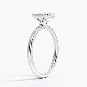 BOJ <b>Ring</b> 015 Emerald Cut 925 <b>Silver</b> Annika Semi Bezel <b>Solitaire</b> <b>Ring</b> 2ct D Color VVS1 Moissanite GRA Certified Low Price - Product Image 2